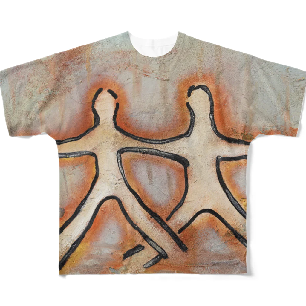 はにわのわのPAINTING / DRAWING All-Over Print T-Shirt