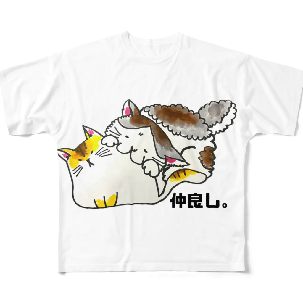 きなこ大福。の共食い② フルグラフィックTシャツ