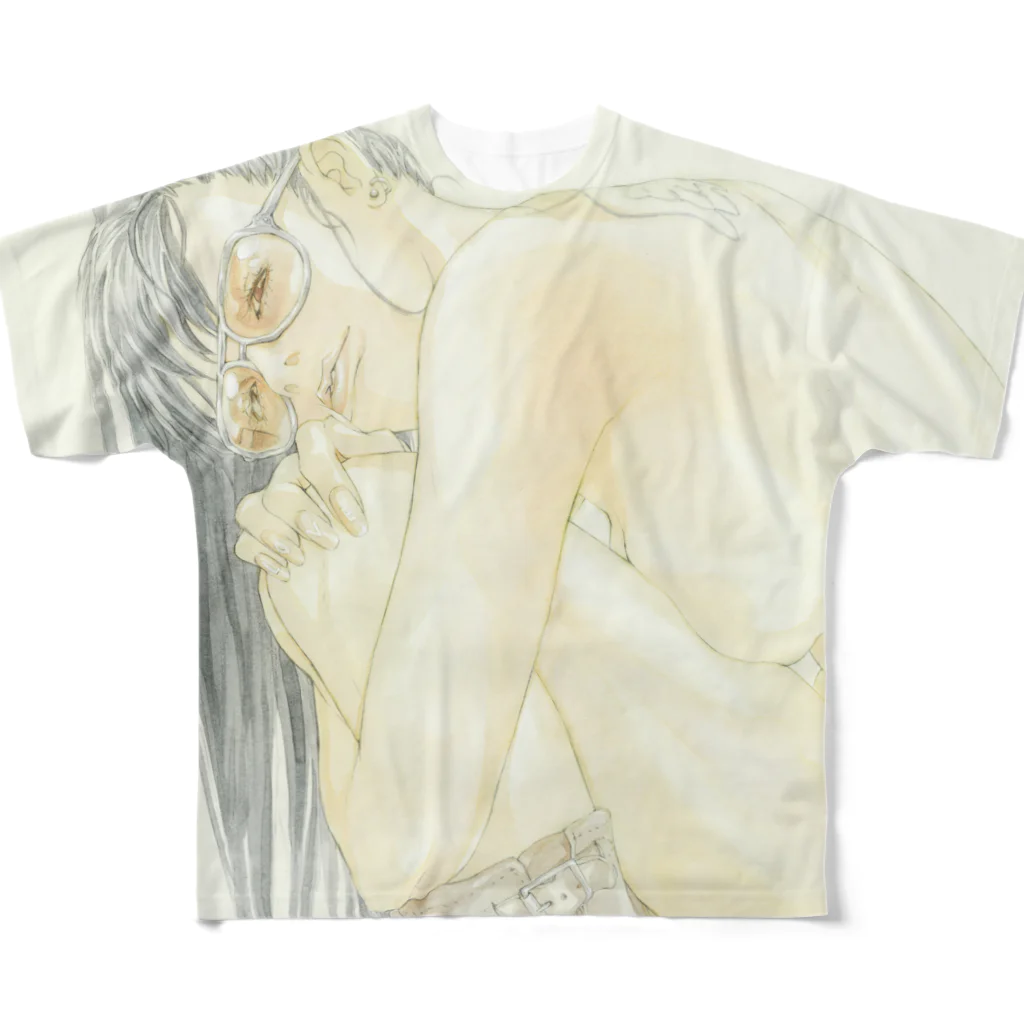 田島昭宇 official suzuri storeの裸ブーツ All-Over Print T-Shirt