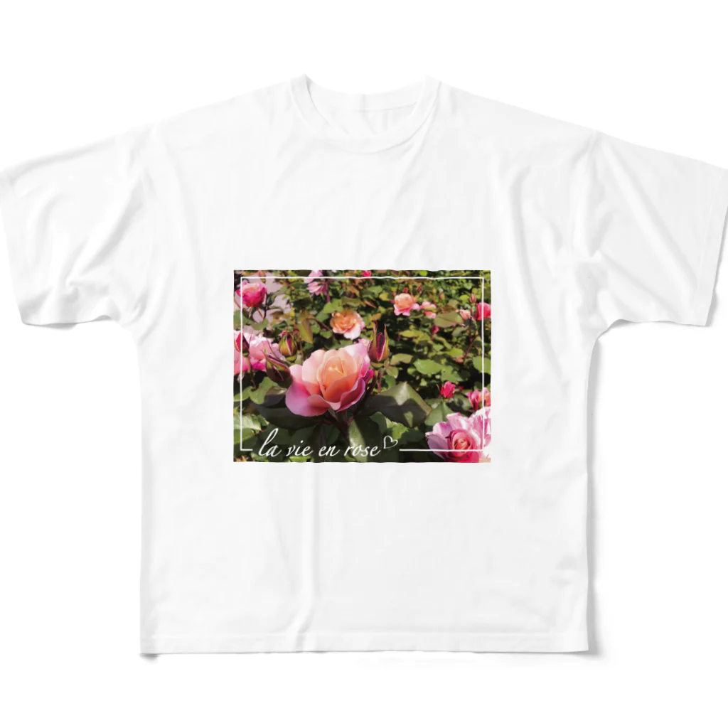 rose_queryのLa Vie en rose Ⅱ フルグラフィックTシャツ