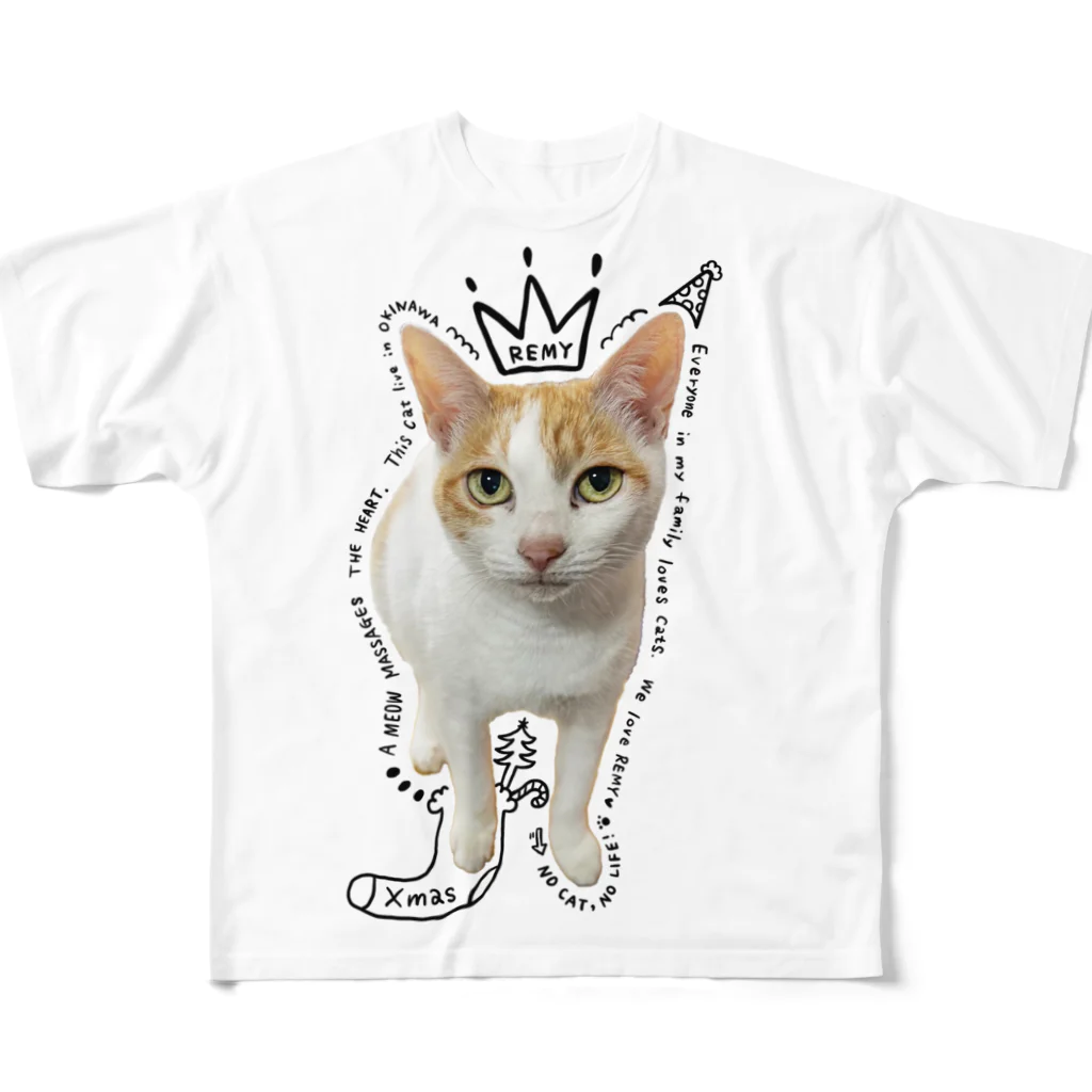 Annie Design okinawaのThe cat's name is Remy. All-Over Print T-Shirt