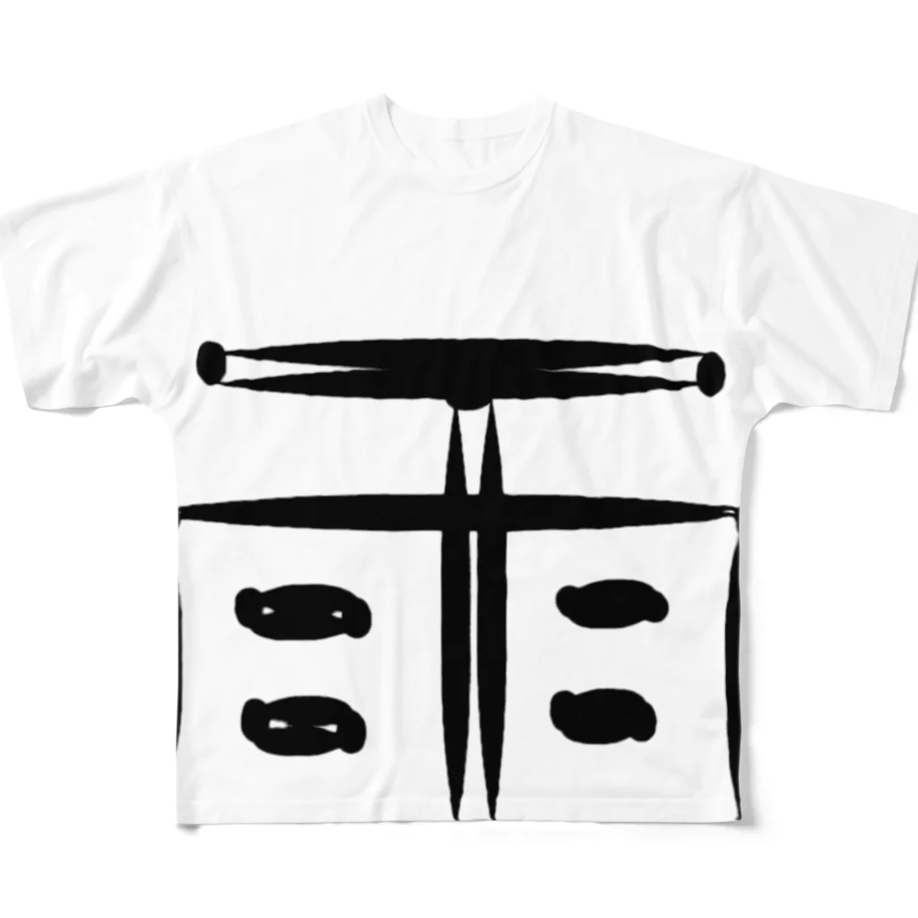 にゃんこヘアーの雨 All-Over Print T-Shirt