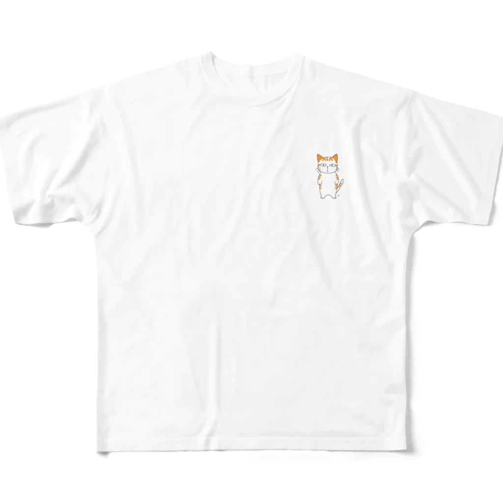 あけびの無愛想な茶トラ猫くん All-Over Print T-Shirt