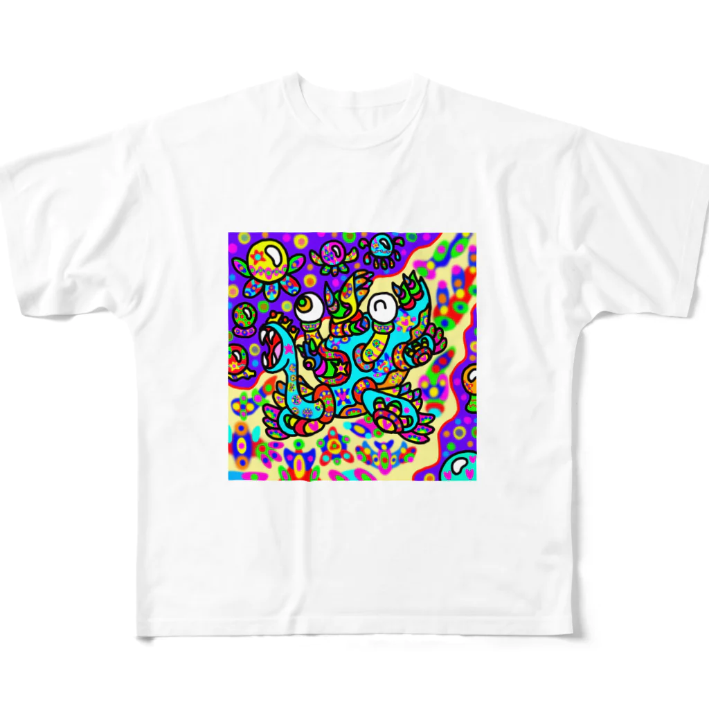 どりほぷの異次元を泳ぐ竜・ツリモン All-Over Print T-Shirt