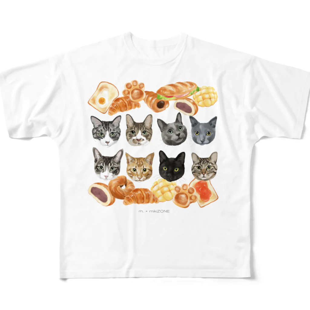 みきぞーん｜保護猫 ミッキー画伯と肉球とおともだちのmuchaguraainima フルグラフィックTシャツ