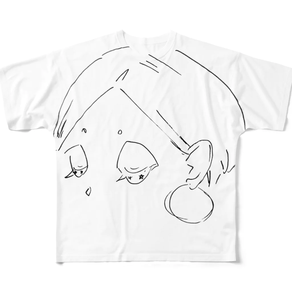 ryokoitoillustrationの伏し目ちゃん☆ フルグラフィックTシャツ