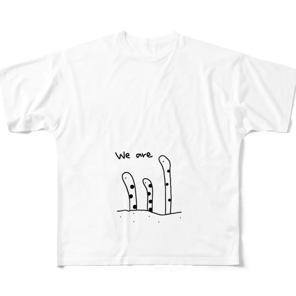 handmade asyouareのチンアナゴ フルグラフィックTシャツ