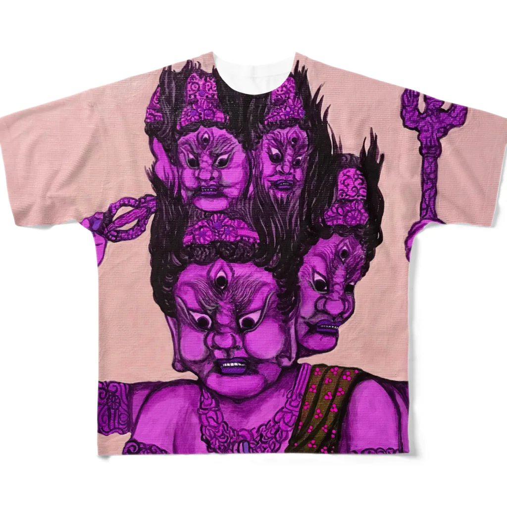 BABIBUBE_Buddhaの三宝荒神 フルグラフィックTシャツ