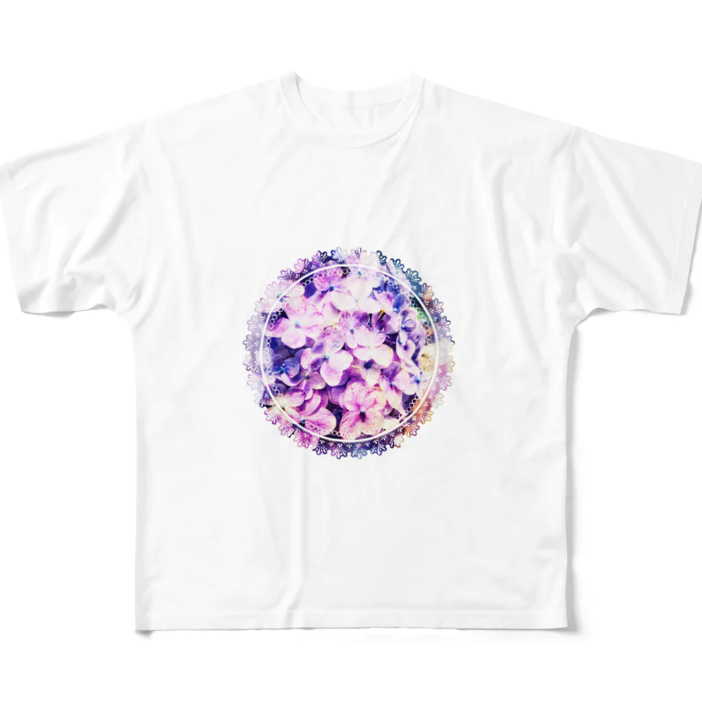 cheap sheep.のあじさい(レース) All-Over Print T-Shirt