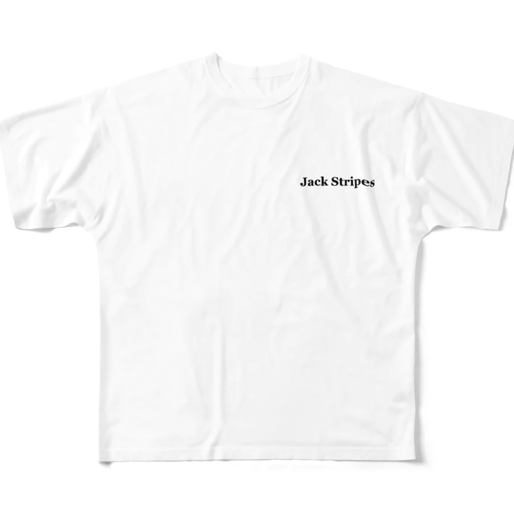 JackStripesのネオンもやもやジャック 풀그래픽 티셔츠