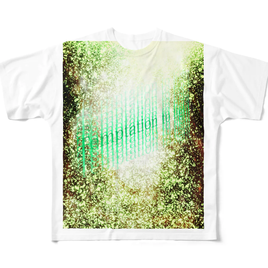 TRISSIBLEのTemptation to light フルグラフィックTシャツ