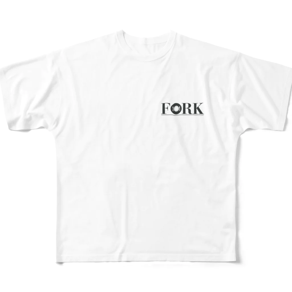 shadingcafe102のFORK フルグラフィックTシャツ