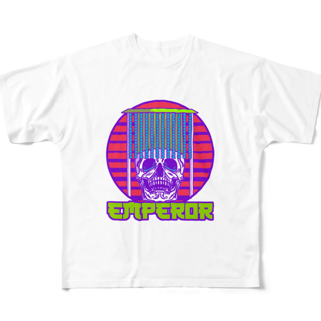 中華呪術堂（チャイナマジックホール）の【前面】skeleton emperor All-Over Print T-Shirt