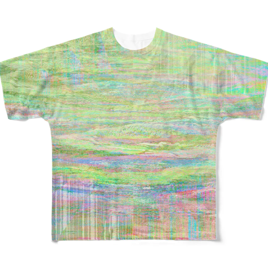 水草の涅槃 フルグラフィックTシャツ