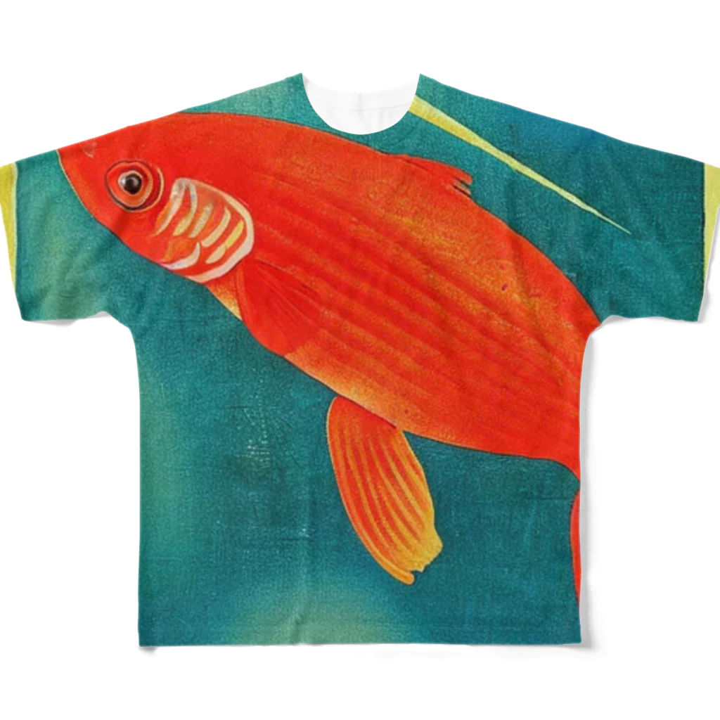 Danke Shoot Coffeeの流星金魚 All-Over Print T-Shirt