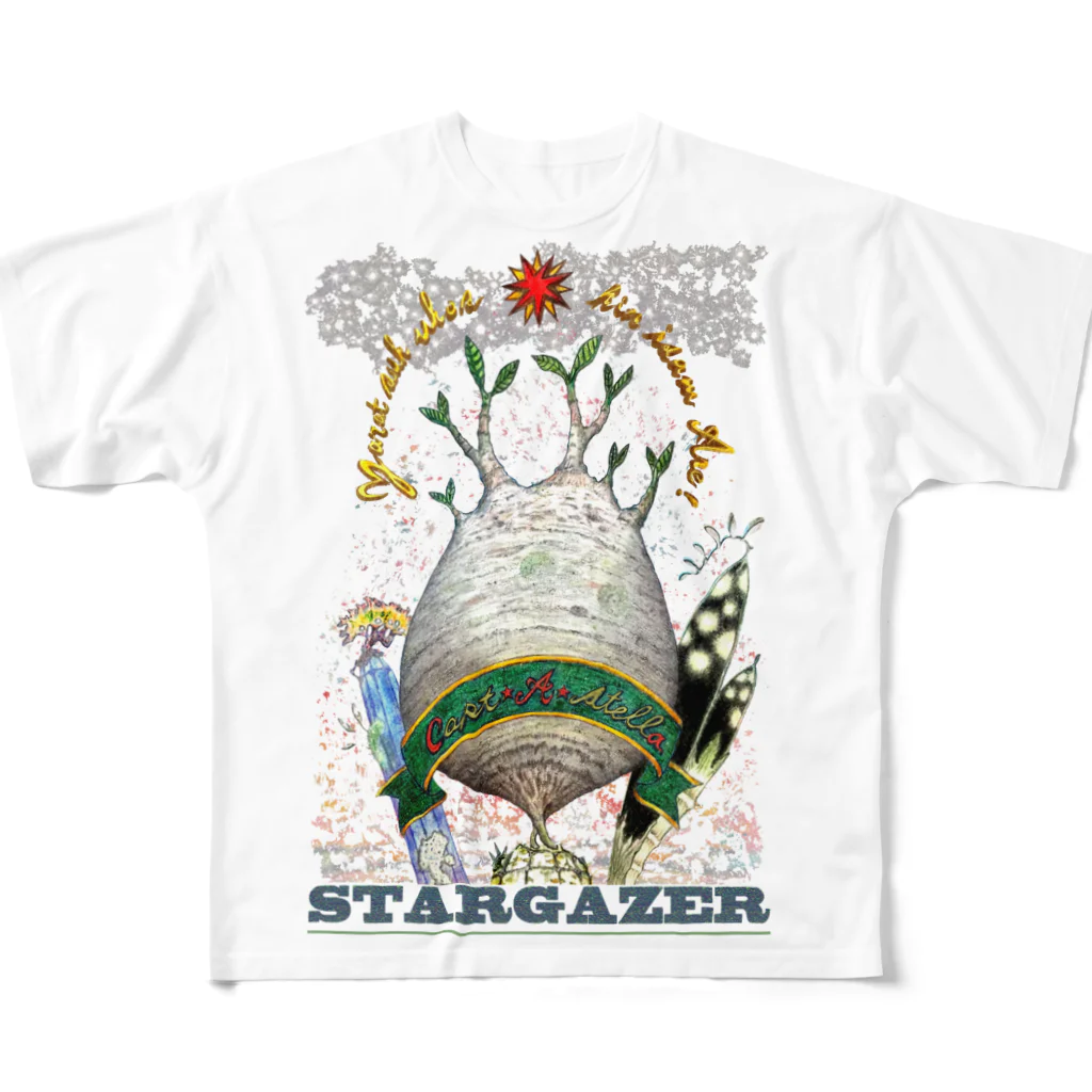 沈黙交易のアデニウムvar.スターゲイザー フルグラフィックTシャツ