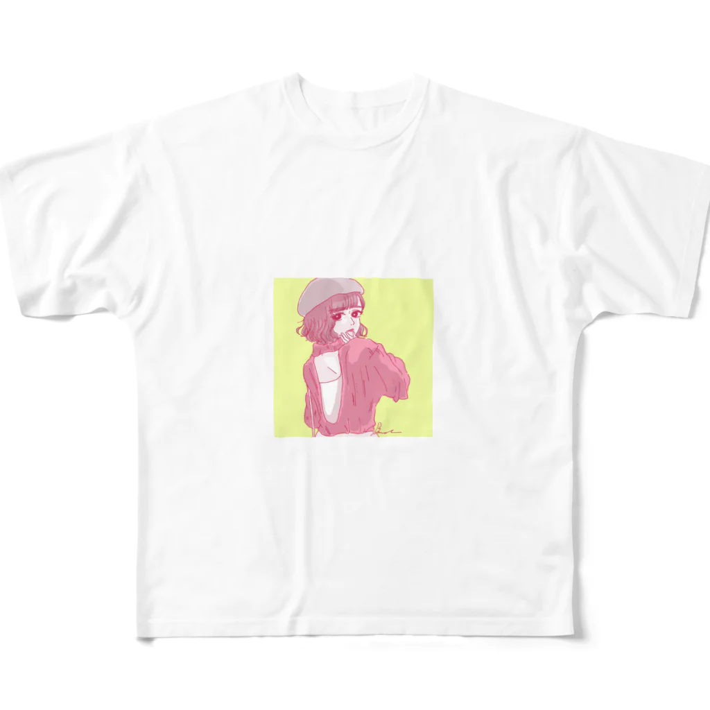 ワキラキのゆるふわ系女の子 All-Over Print T-Shirt