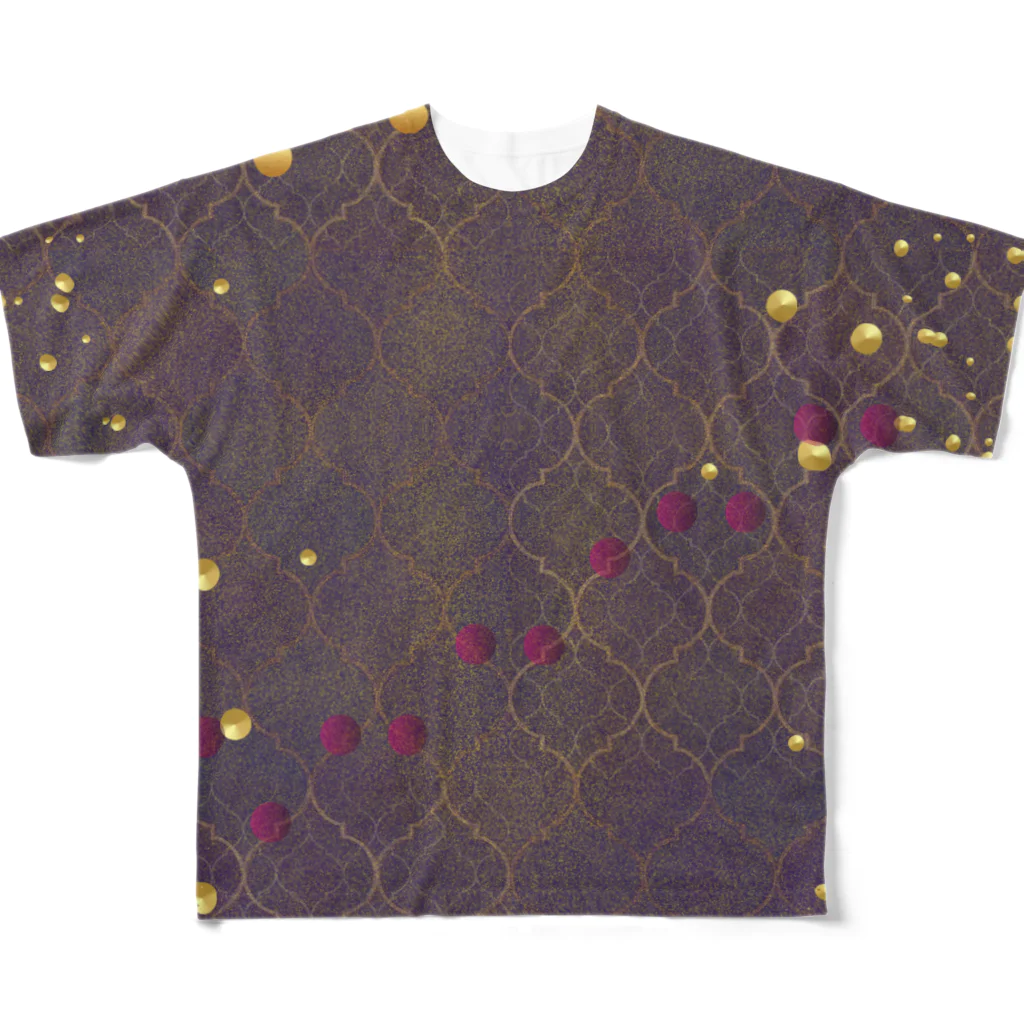 qasr el asulの魔法の絨毯　デーツゴールデンブラウン All-Over Print T-Shirt