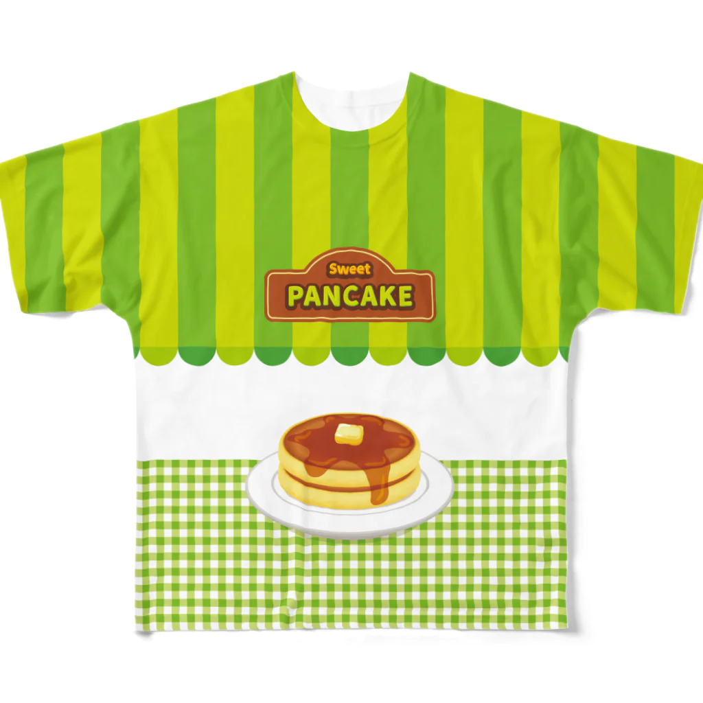 あわじテキスタイルのパンケーキ屋さん バター ｜フルグラT フルグラフィックTシャツ