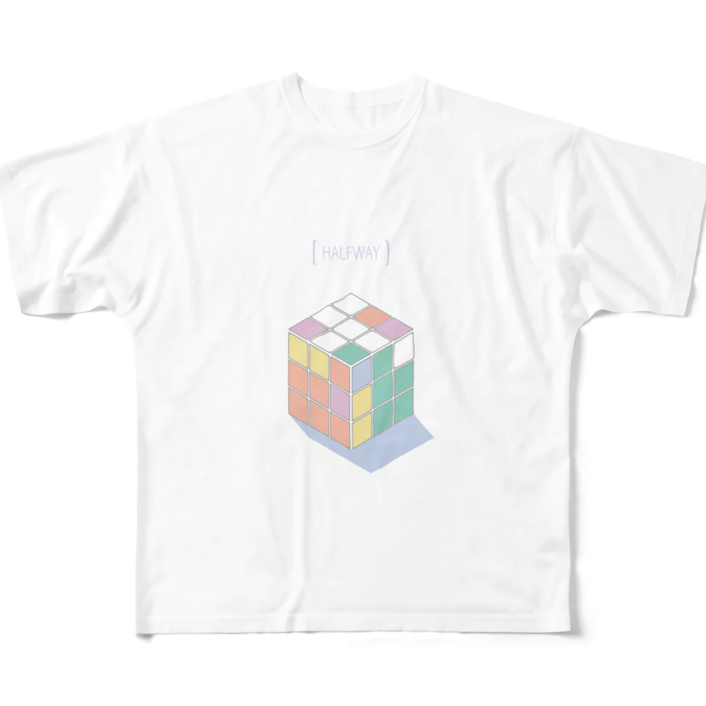 nORmyのHALFWAY フルグラフィックTシャツ