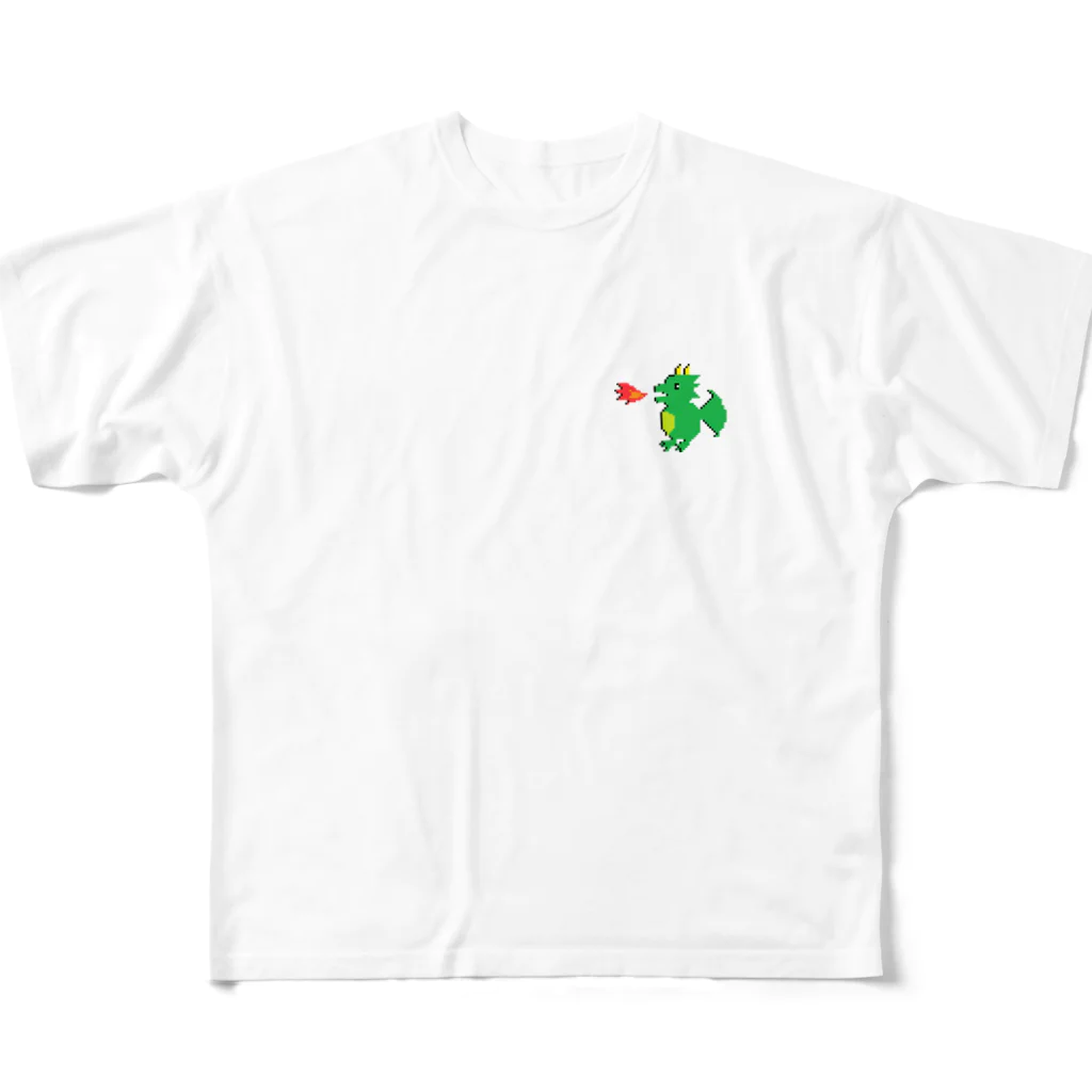 ドットTシャツのドットドラゴンTシャツ All-Over Print T-Shirt