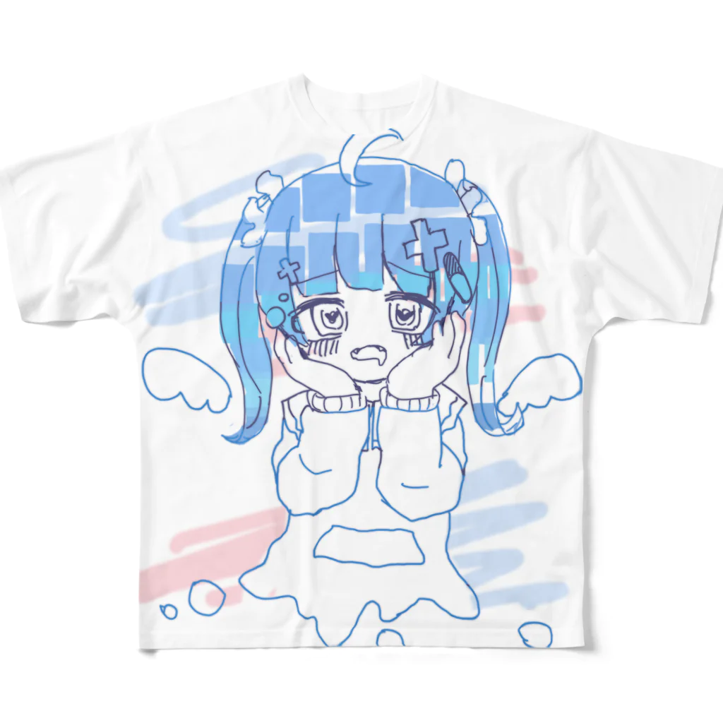 みこきちのさぶかる！天使ちゃん All-Over Print T-Shirt