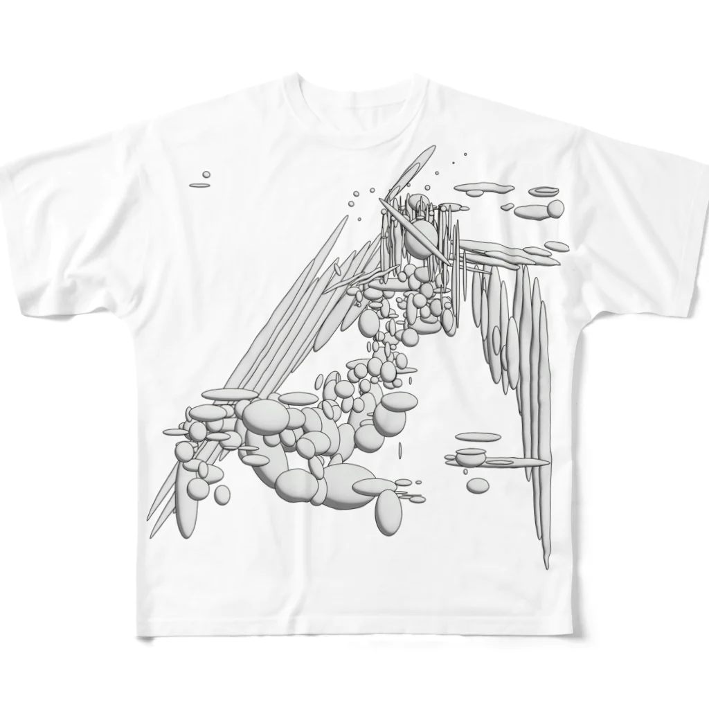 Inori Naraの天使3D フルグラフィックTシャツ