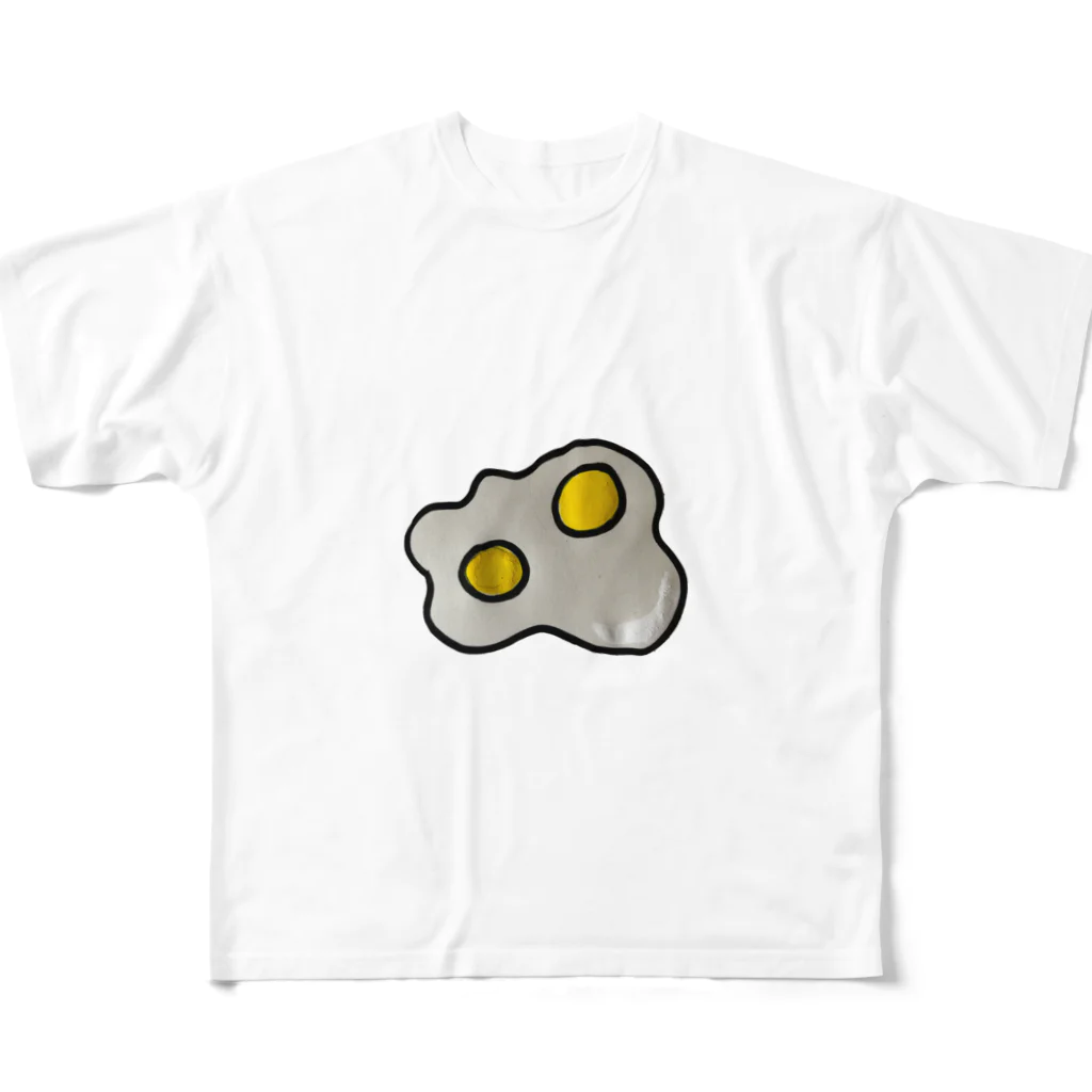 moon lightの双子の目玉焼き フルグラフィックTシャツ