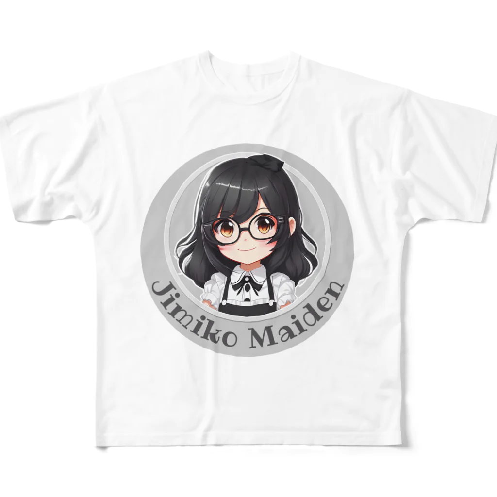 Jimiko Maiden (ジミコメイデン)の【Jimiko Maiden】スマイルメイド フルグラフィックTシャツ