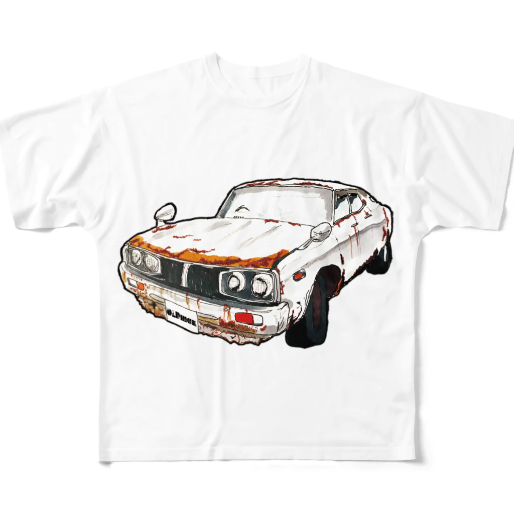 OLDMANのOLD CAR ⑥ All-Over Print T-Shirt