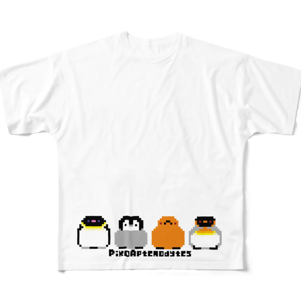 ヤママユ(ヤママユ・ペンギイナ)のピコアプテノディテス(よこ) All-Over Print T-Shirt