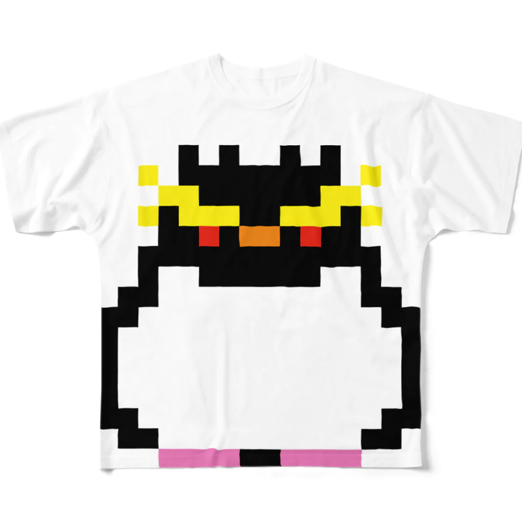 ヤママユ(ヤママユ・ペンギイナ)の16bit Southern Rockhopper フルグラフィックTシャツ