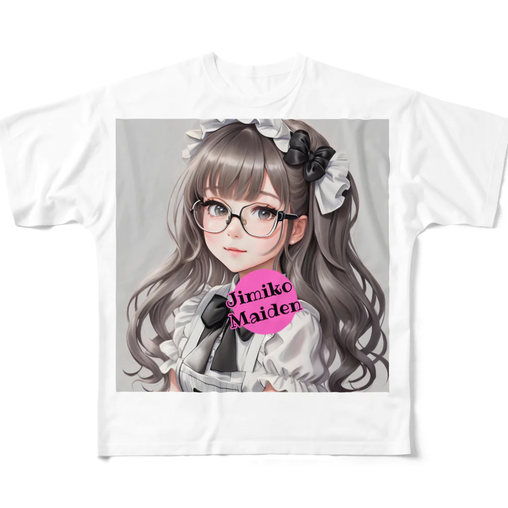 Jimiko Maiden (ジミコメイデン)の【Jimiko Maiden】メイドビューティー All-Over Print T-Shirt