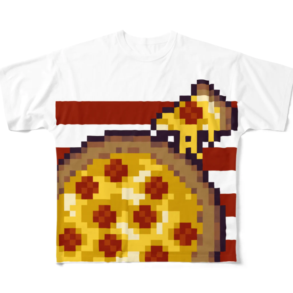 kyarikosanのピザ フルグラフィックTシャツ