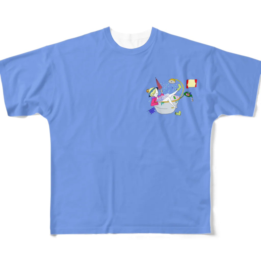 いまたき りよのつゆと紫陽花 All-Over Print T-Shirt