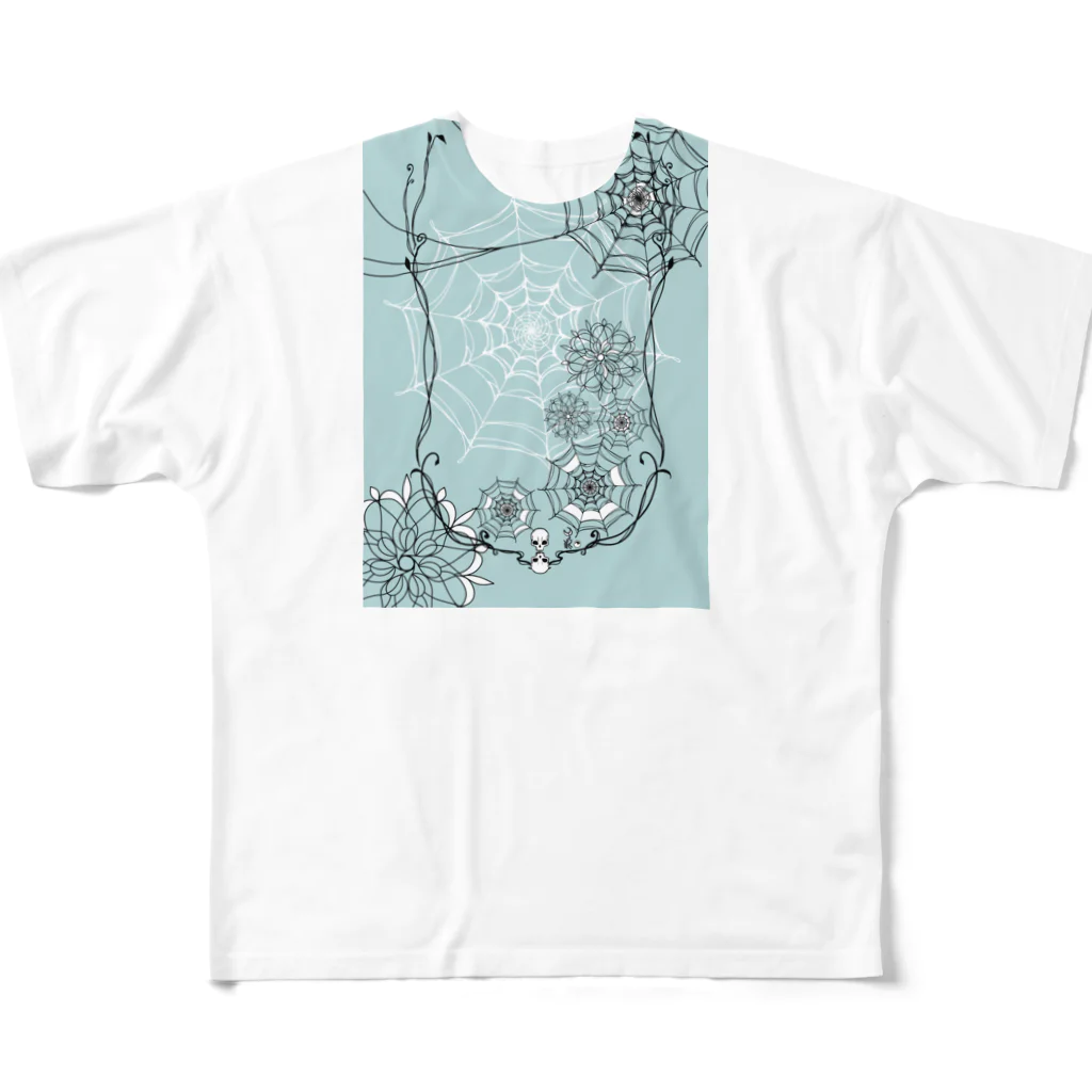 いちたすいちはのblack curve ブルー All-Over Print T-Shirt