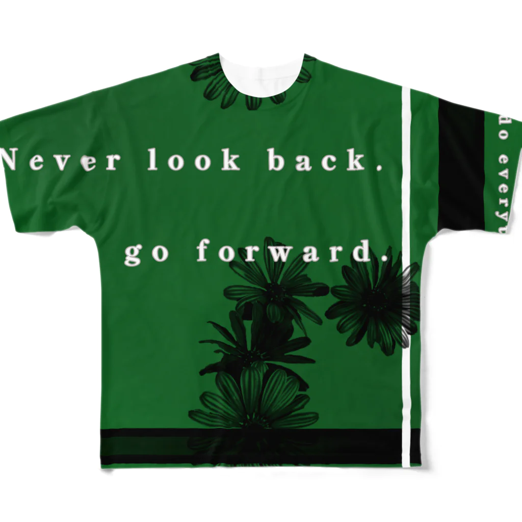 aiueoneko358のJust go forward(前進のためだけに) フルグラフィックTシャツ