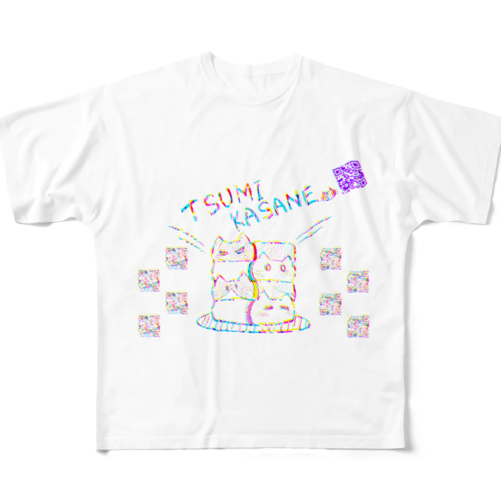 SuperDanceCatの【SDC】『TSUMI KASANE』 フルグラフィックTシャツ