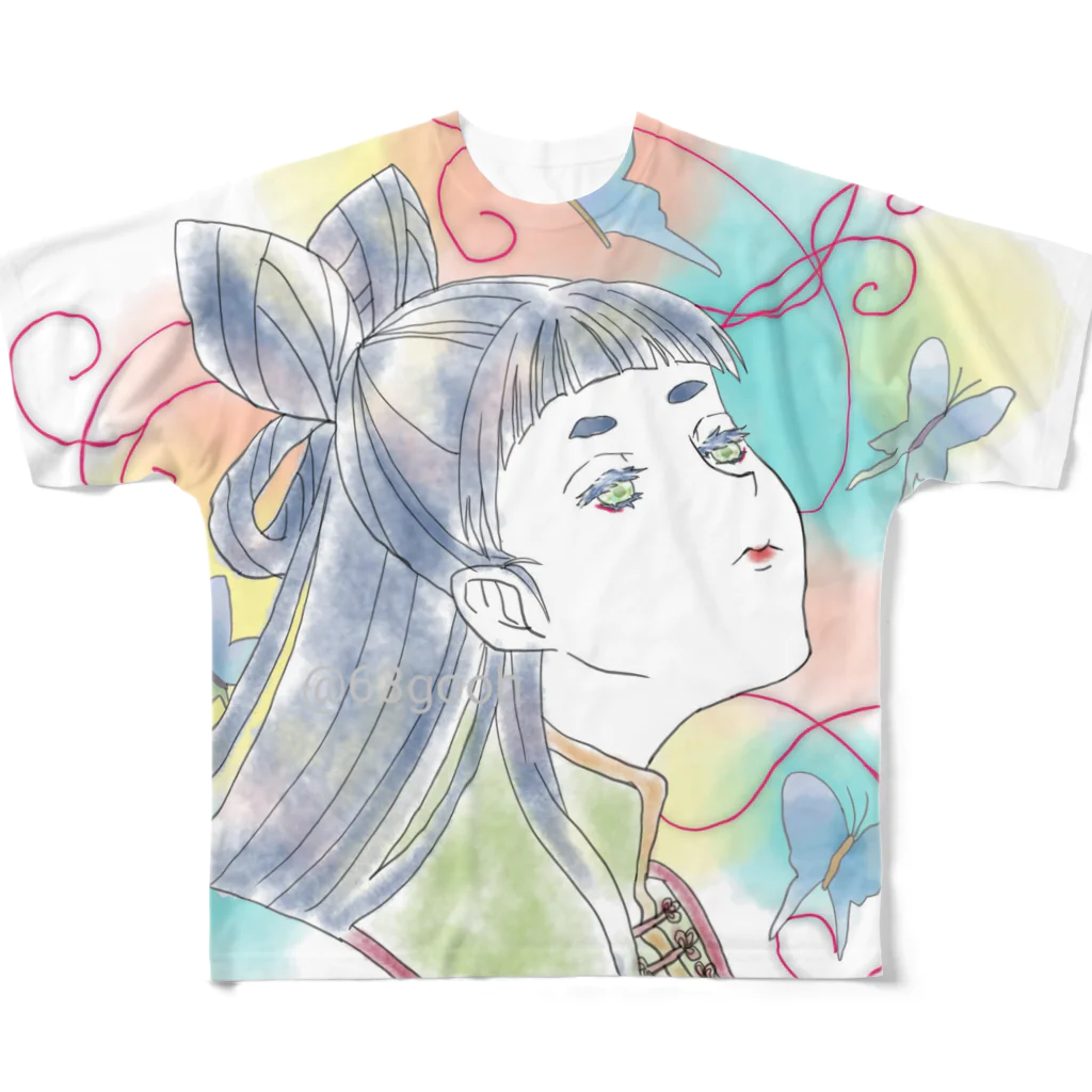 モダンラヂオの【オリエンタルガール】 All-Over Print T-Shirt