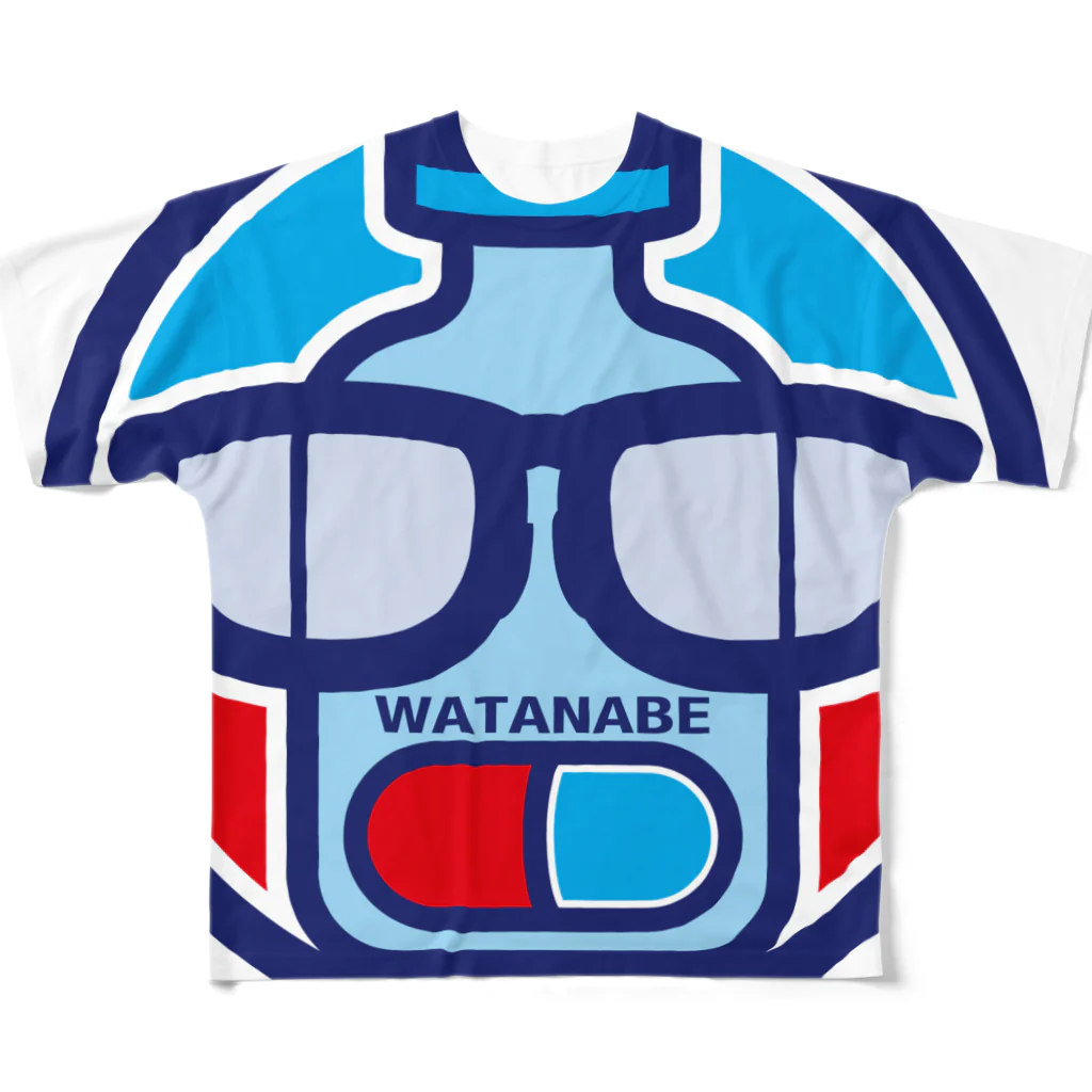 原田専門家のパ紋No.3306 WATANABE フルグラフィックTシャツ