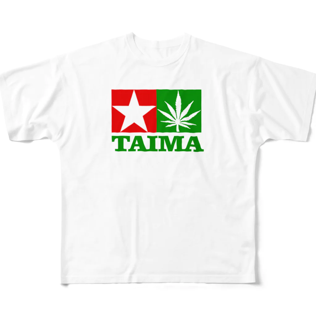 おもしろいTシャツ屋さんのTAIMA 大麻 大麻草 マリファナ cannabis marijuana All-Over Print T-Shirt