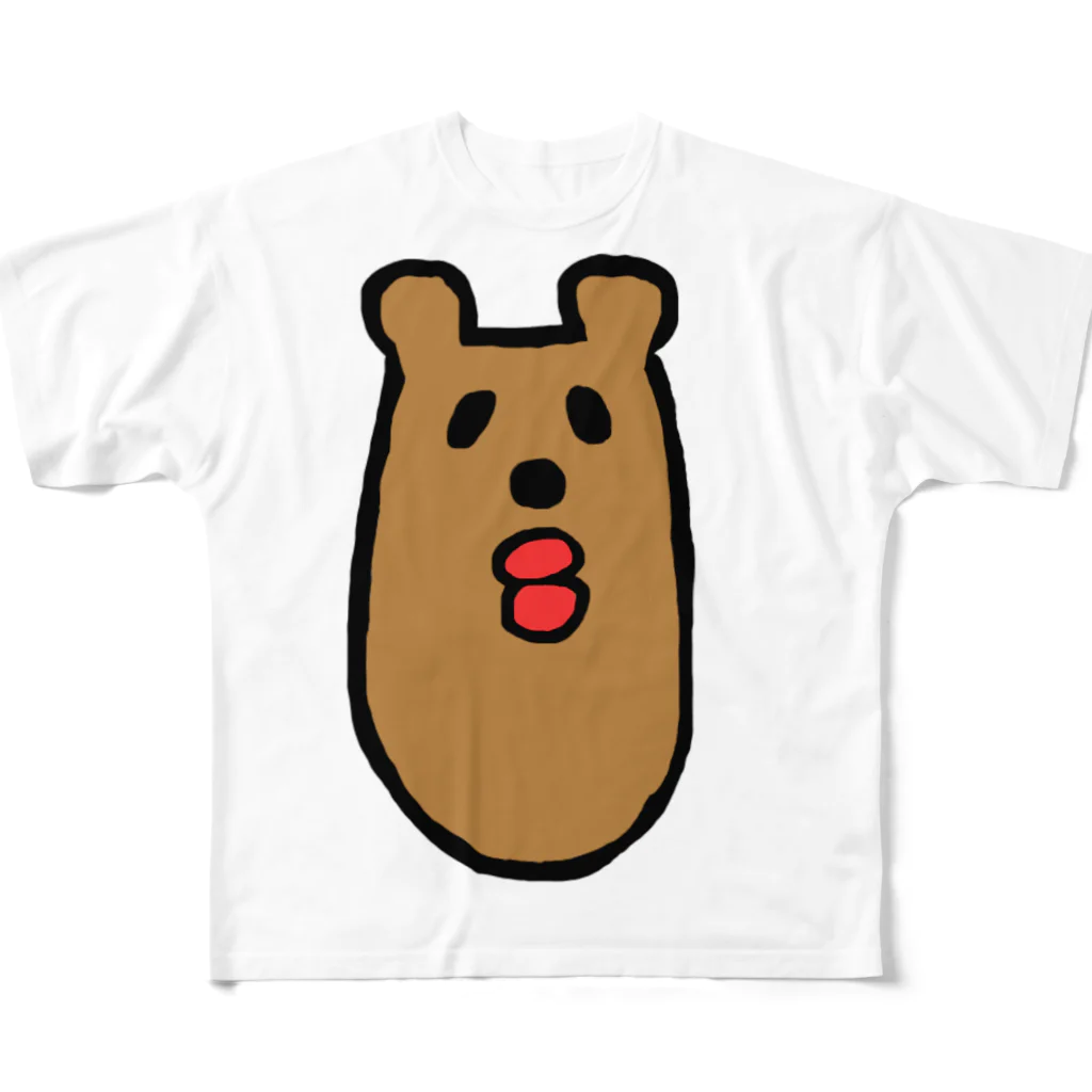 ahiruchan'sのくまんくまん フルグラフィックTシャツ