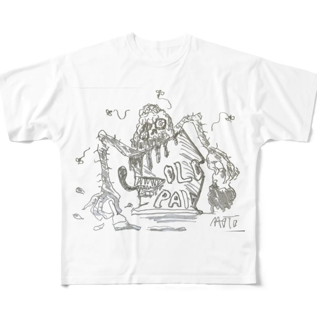 NAOTのOLD PAINTMAN フルグラフィックTシャツ