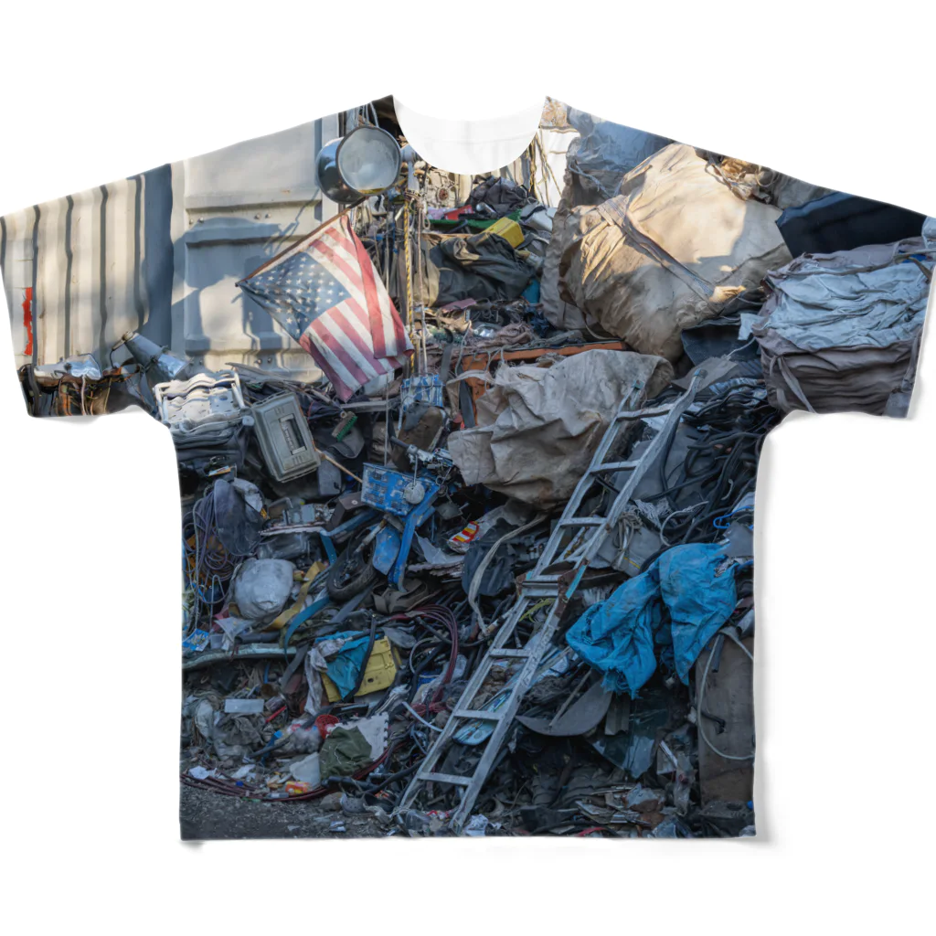 百頭たけしのjunkyard 米 フルグラフィックTシャツ