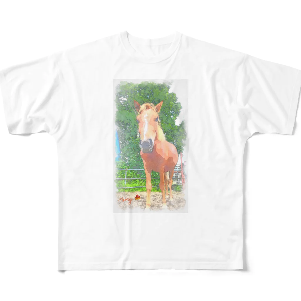 小さなお馬さんのお店のポニーのもみじさん All-Over Print T-Shirt