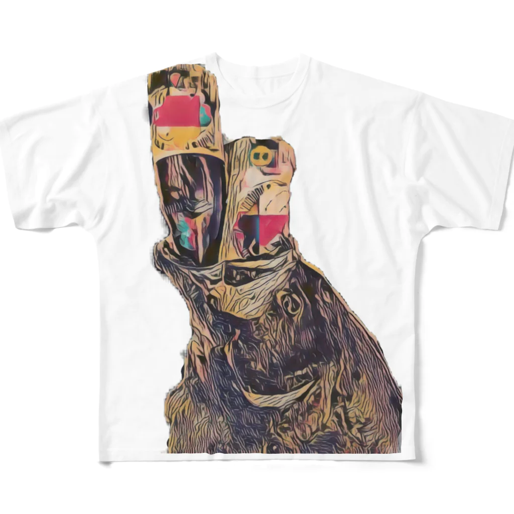 kfcj-kのヒラメ　９４cm記念 All-Over Print T-Shirt
