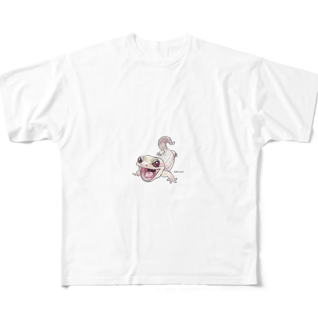 雲丹海苔🍚のDレオパ_ブリザード フルグラフィックTシャツ