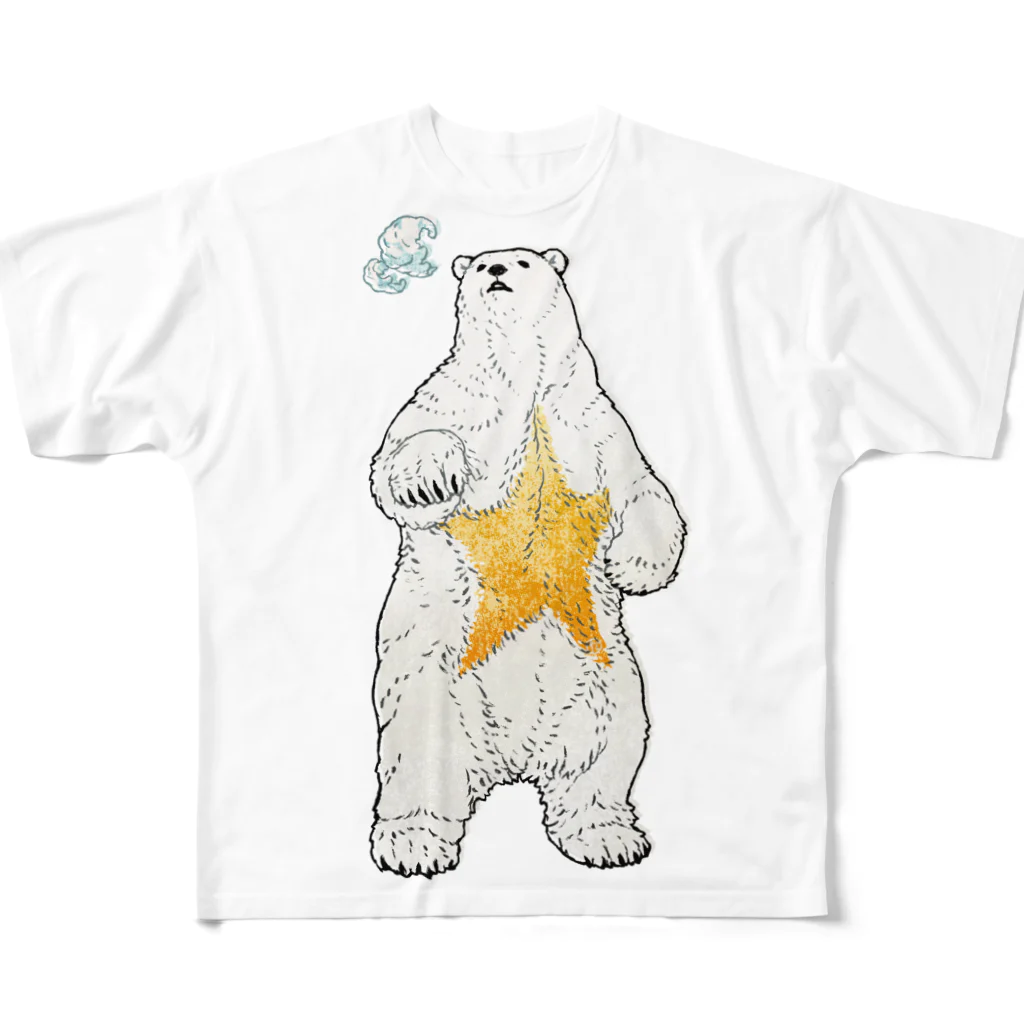 吉川 達哉 tatsuya yoshikawaのPolar Star Bear All-Over Print T-Shirt