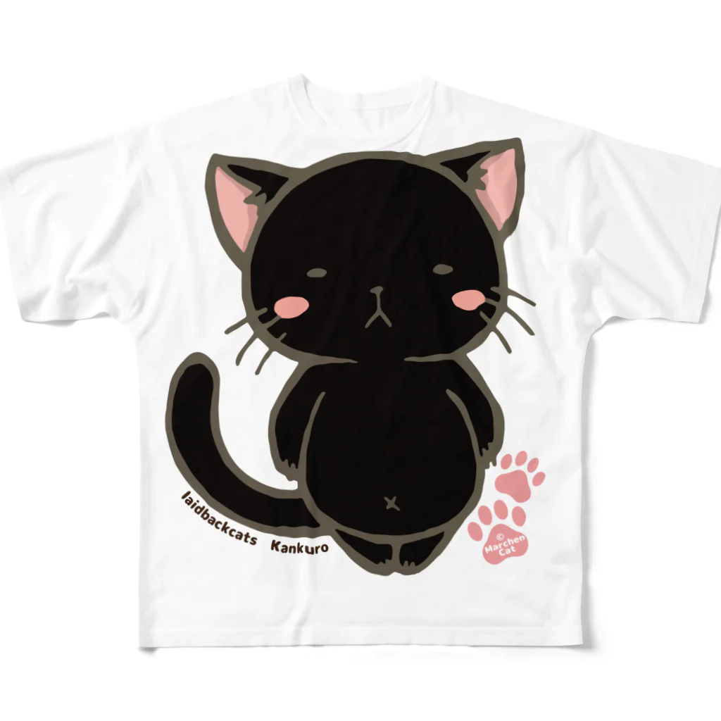 MarchenCatののほほんネコさん【カンクロウ】 フルグラフィックTシャツ