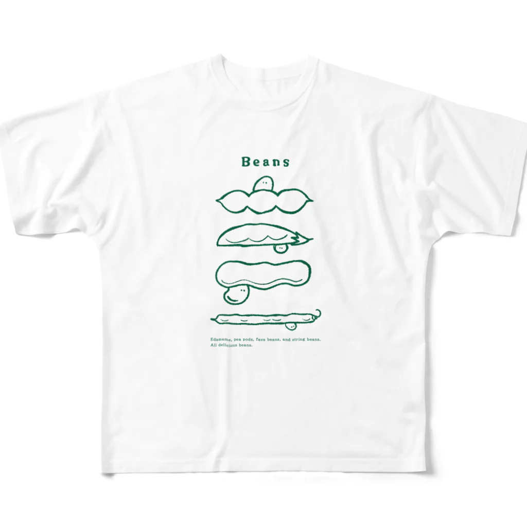 Aランチサラダ付SHOPの夏のbeansさん All-Over Print T-Shirt